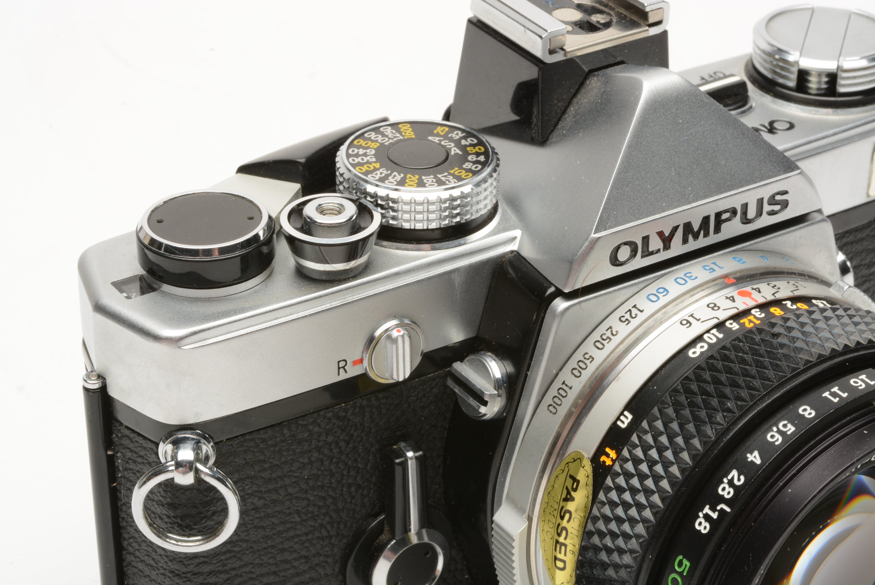 Olympus OM-1N MD 35mm SLR w/Zuiko 50mm f1.8, shoe, New seals, strap, Mint-!