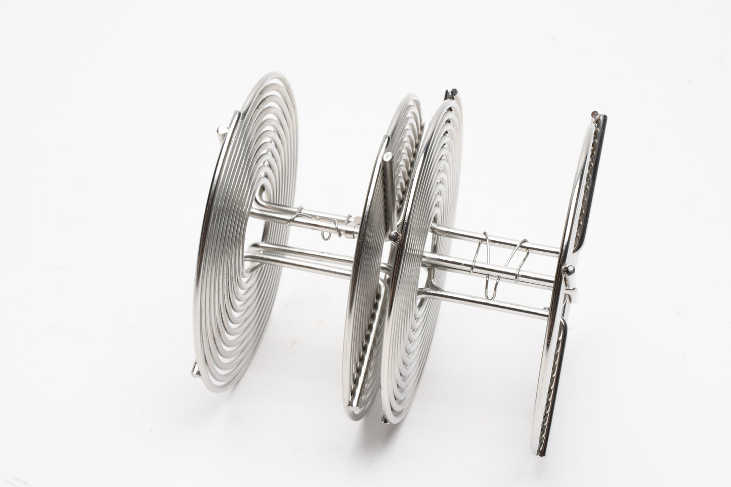 Set of 2 Stainless steel 35mm 36 exp. film developing reels, clean (X2)