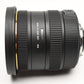 Sigma AF 10-20mm f3.5 DC HSM wide zoom lens Nikon Hood, caps, UV, case Mint-