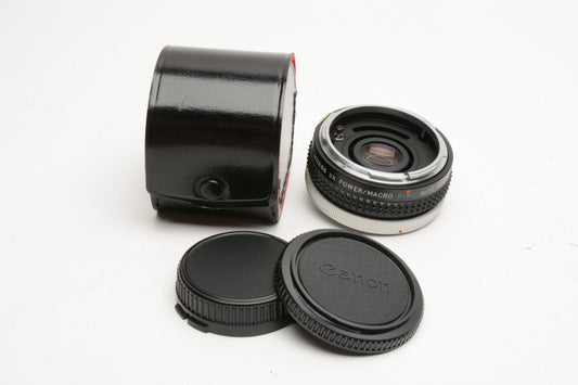 Access 2X 4-Element Macro 2X Converter for Canon FD Mount, Case, Clean