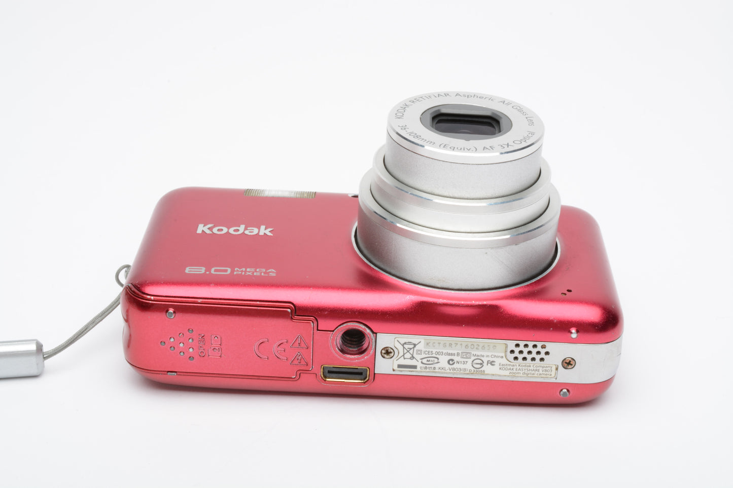 Kodak EasyShare V803 Digital Point&Shoot 8MP (Burgundy) Nice & Clean