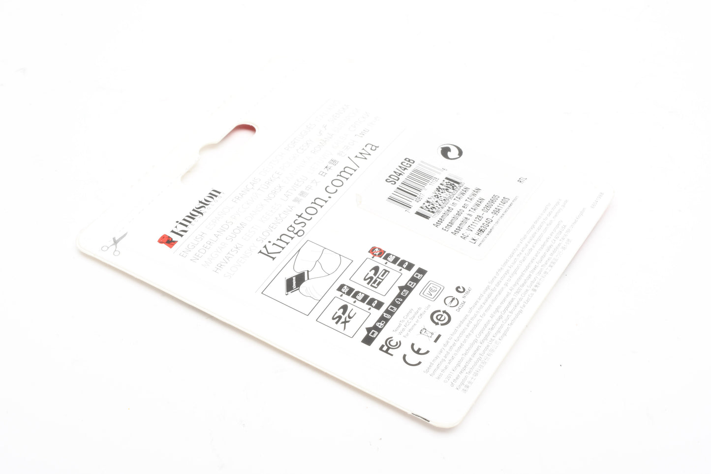 Kingston 4GB SD card SD HC Class 4 New