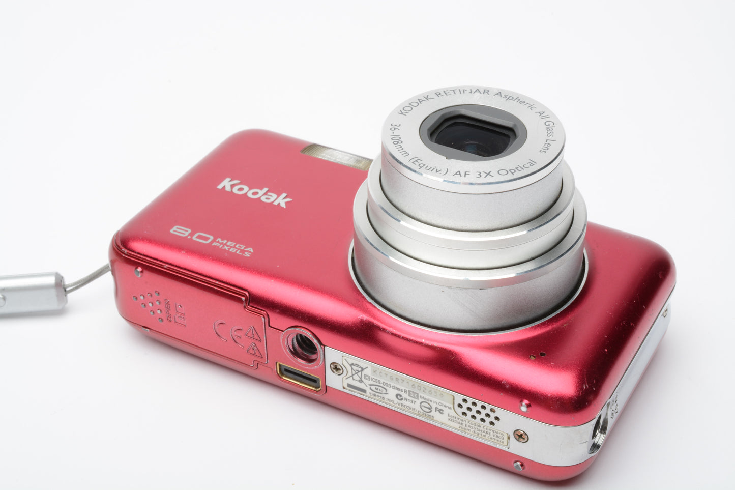 Kodak EasyShare V803 Digital Point&Shoot 8MP (Burgundy) Nice & Clean