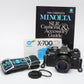 Minolta X700 35mm SLR w/50mm f1.7 lens, strap, UV, new seals, Book, Nice!