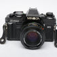 Minolta X700 35mm SLR w/50mm f1.7 lens, strap, UV, new seals, Book, Nice!