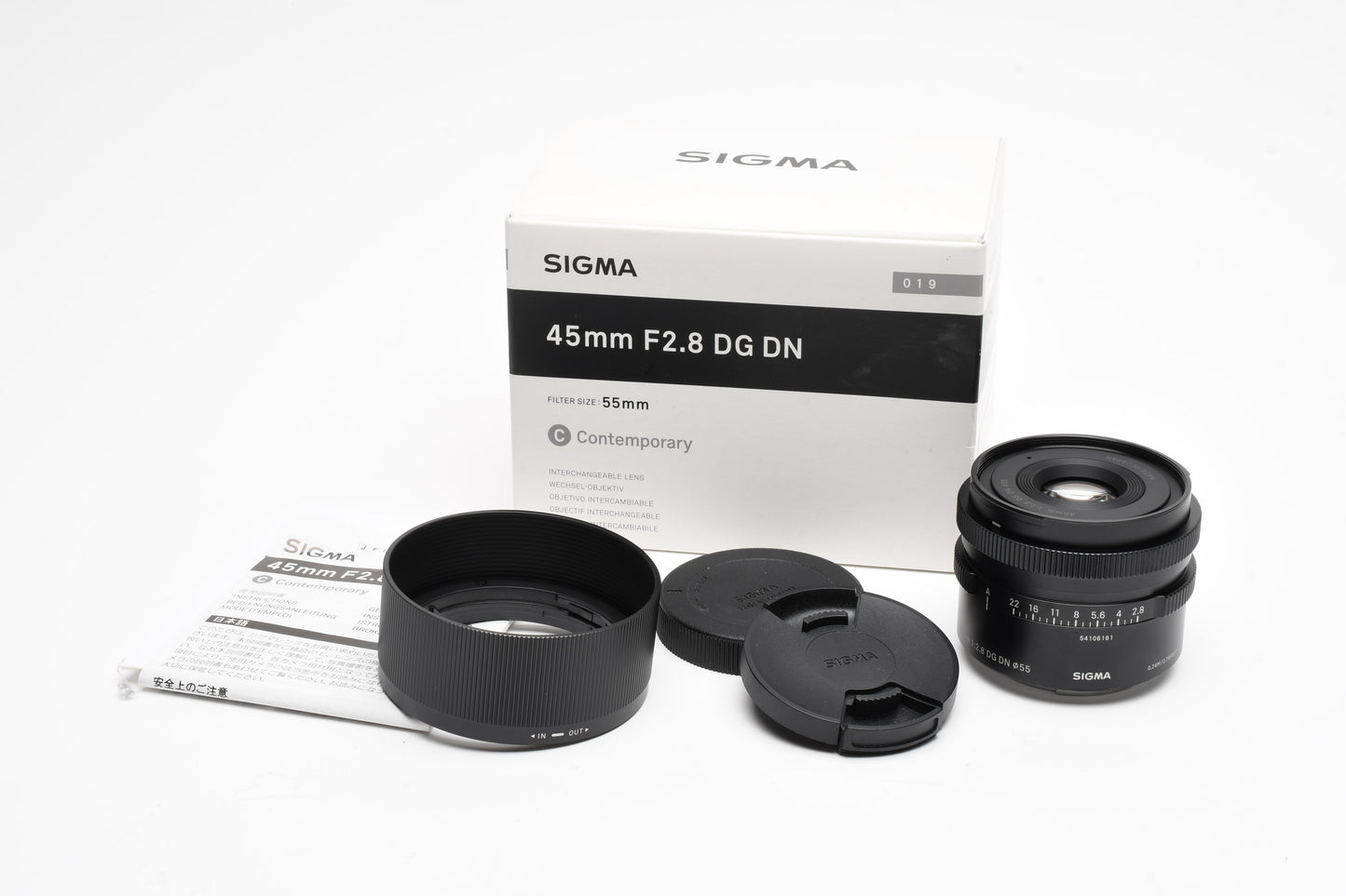 Sigma 45mm f2.8DG DN Contemporary for Sony E-Mount, Mint, Boxed, USA