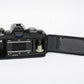 Minolta X700 35mm SLR w/50mm f1.7 lens, strap, UV, new seals, Book, Nice!