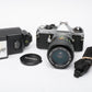 Pentax ME Super 35mm SLR w/28-70mm f3.5-4.5 zoom Lens, new seals +Flash!