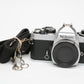 Nikon FE chrome 35mm SLR body, new seals, very clean, nice!