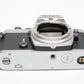 Nikon FE chrome 35mm SLR body, new seals, very clean, nice!