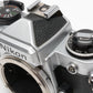 Nikon FE chrome 35mm SLR body, new seals, very clean, nice!