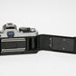 Nikon FE chrome 35mm SLR body, new seals, very clean, nice!