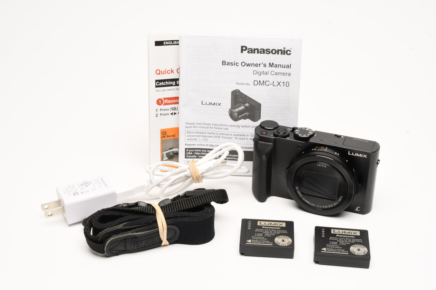 Panasonic Lumix DMC-LX10 20.1MP Digital Point&Shoot w/2Batts, manual, Mint-