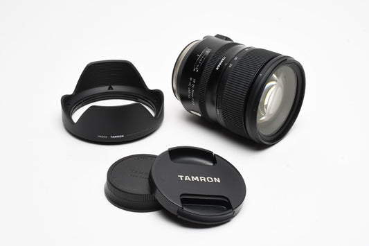 Tamron SP 24-70mm f2.8 Di VC USD G2 zoom lens Canon EF, Hood, Mint-