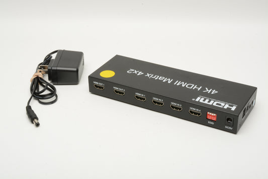 4x2 HDMI Matrix Switch Splitter 4K@60Hz w/Power supply