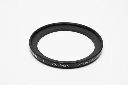 B+W 67-58mm step down ring 67EI-58ESA