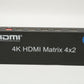 4x2 HDMI Matrix Switch Splitter 4K@60Hz w/Power supply