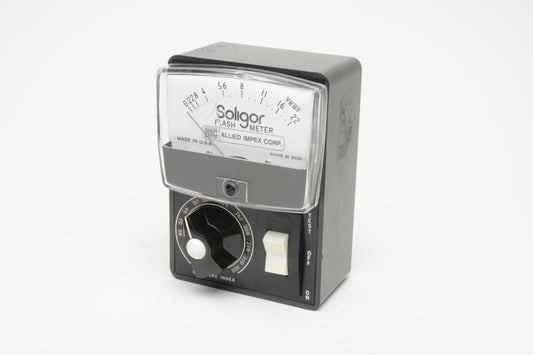 Soligor Analog flash meter - tested, accurate, nice! In case