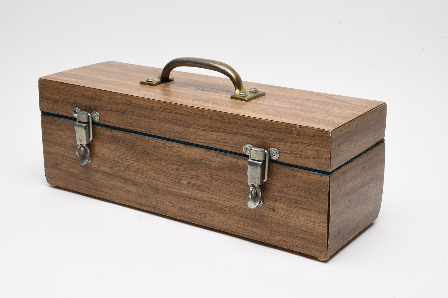 Large format custom wooden lens box, ~15x5x5", fits 4+ lenses