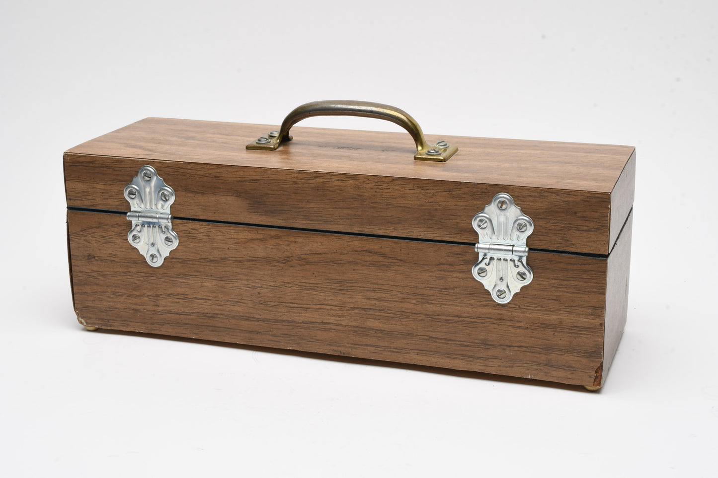Large format custom wooden lens box, ~15x5x5", fits 4+ lenses