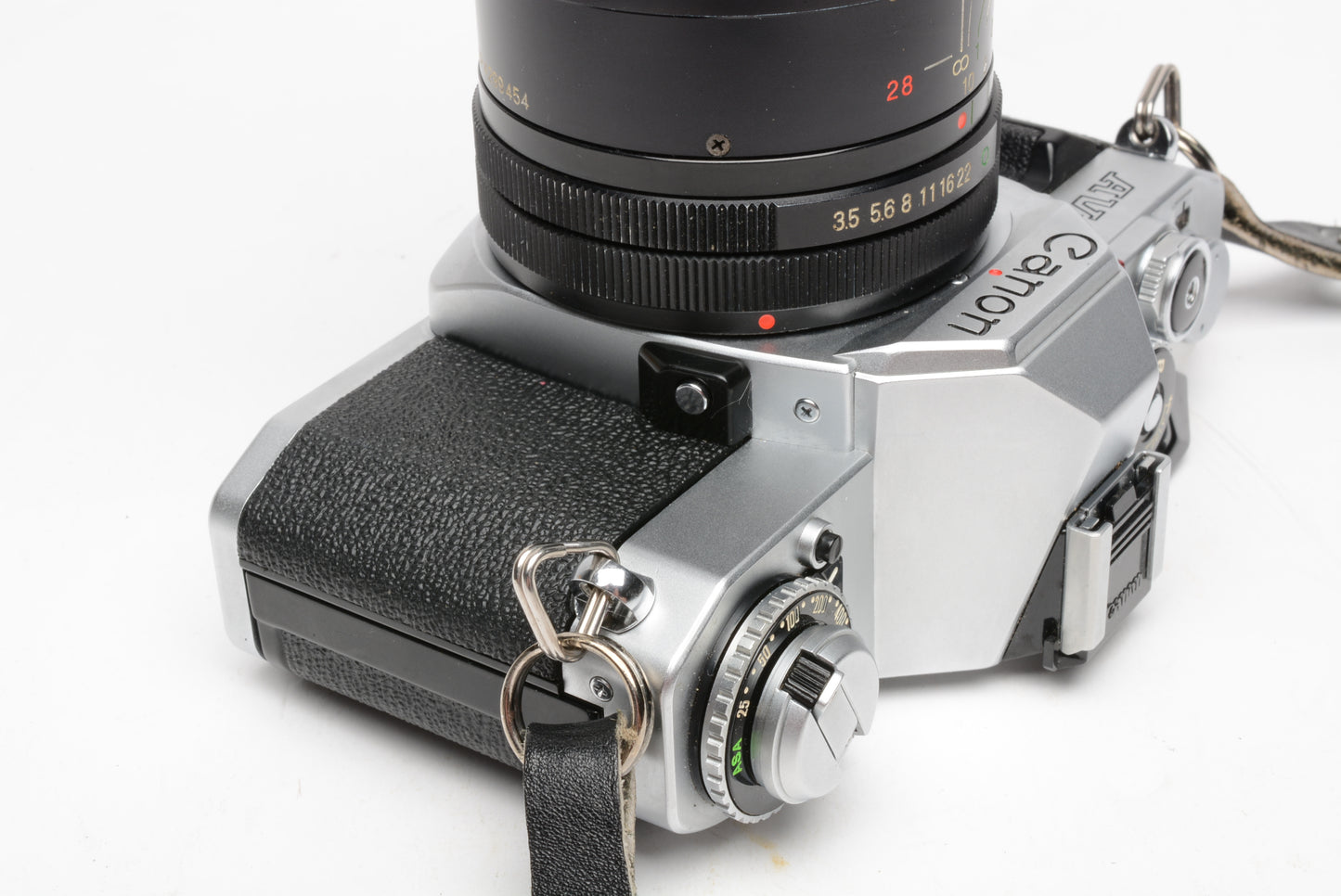 Canon AV-1 35mm SLR w/28-135mm zoom lens, new seals