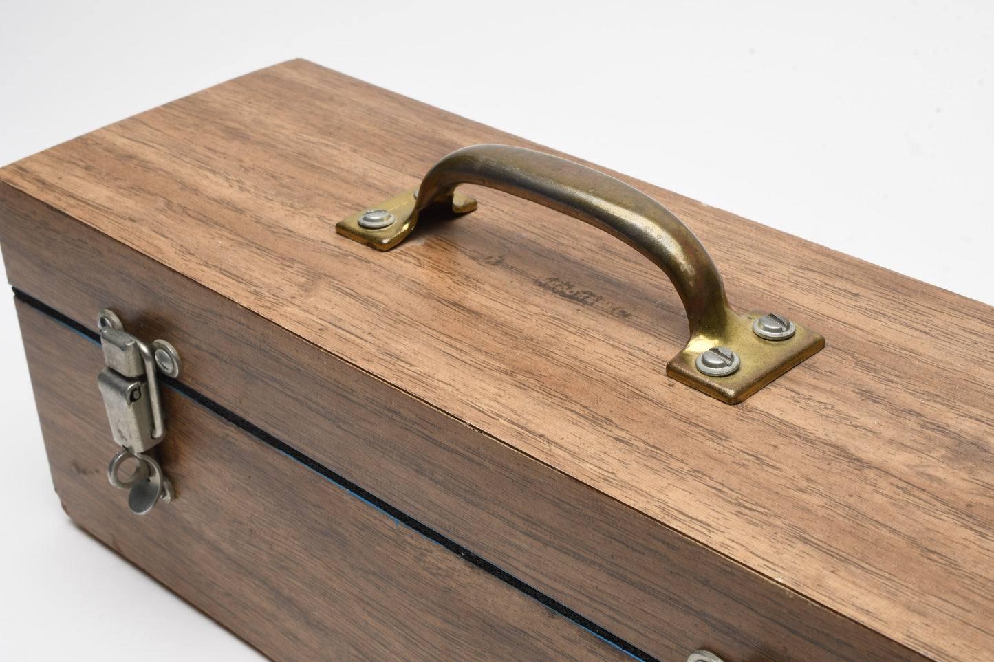 Large format custom wooden lens box, ~15x5x5", fits 4+ lenses