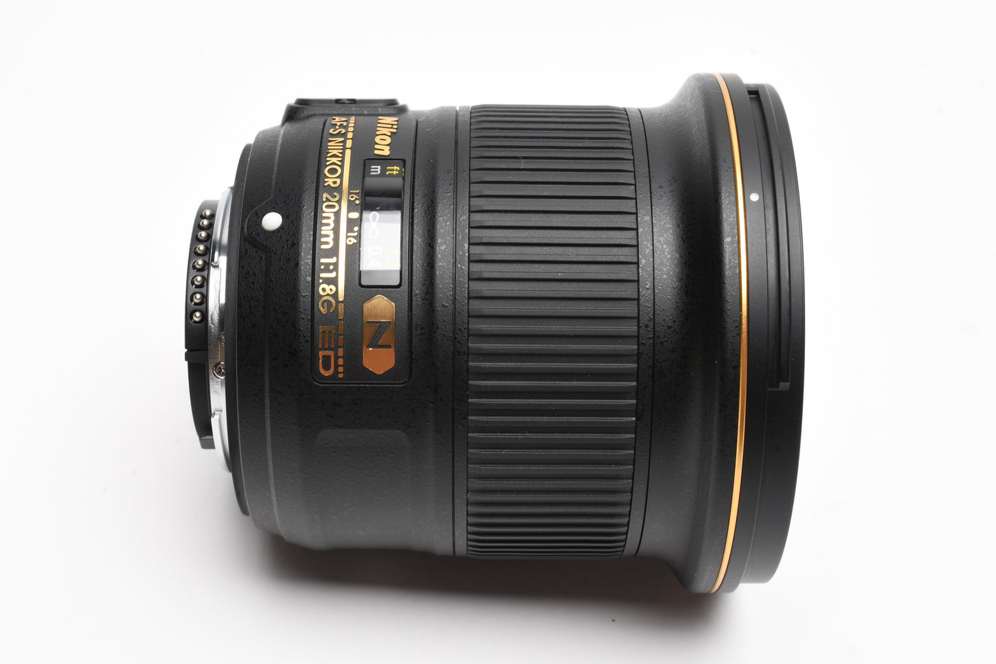 Nikon AF-S Nikkor 20mm f1.8G ED N wide lens, Mint-, USA +Hood