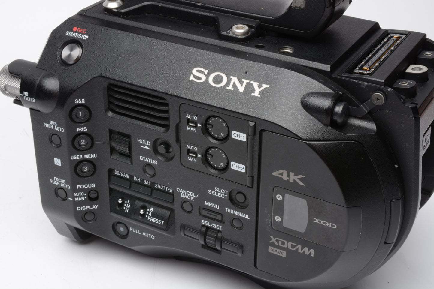 Sony PXW-FS7 4K XDCAM Camera w/Sony handle, Monitor, 2X batts, charger++ 372 Hours!