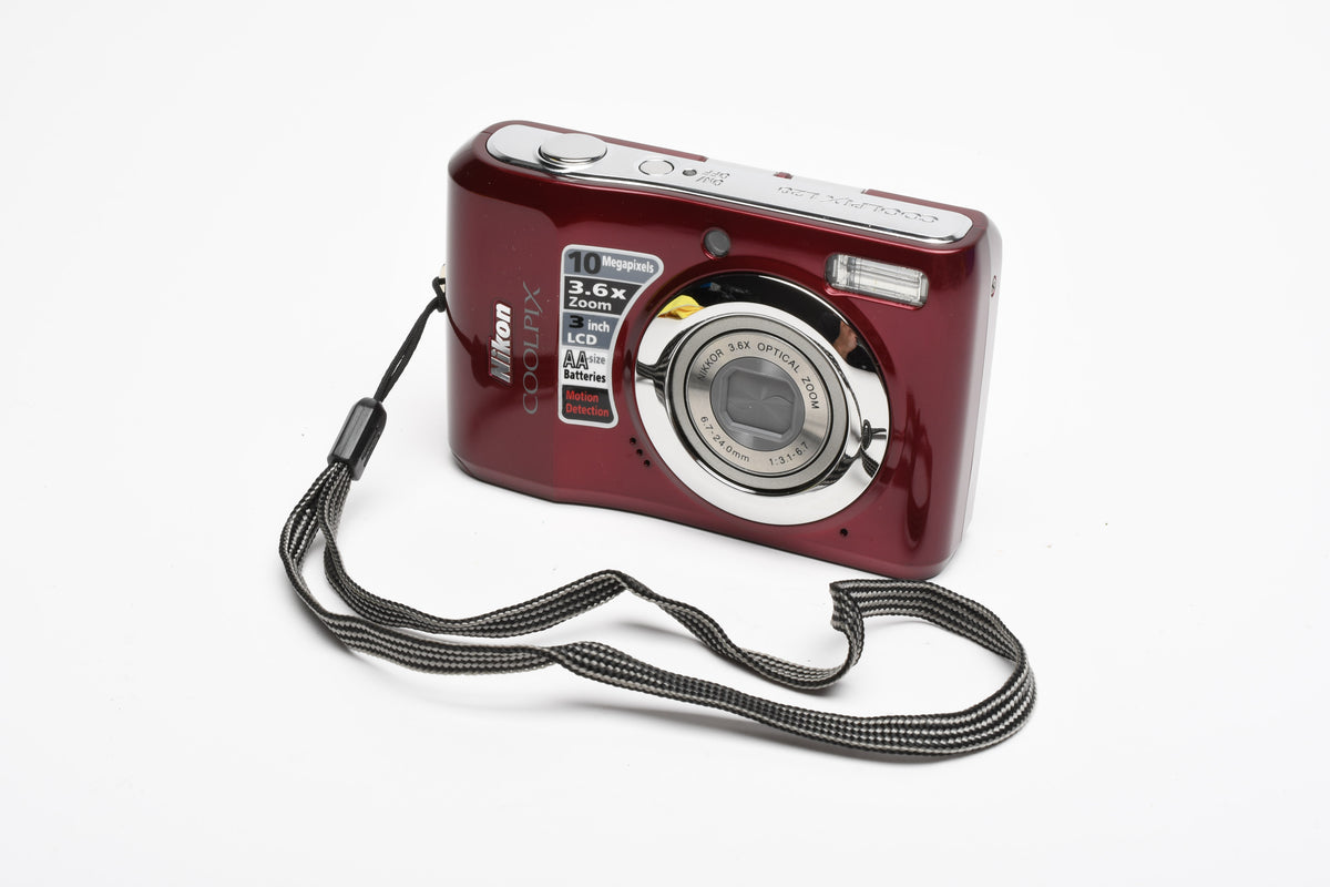 Nikon Coolpix L20 10MP Digital Point&Shoot Camera (Red), Tested, Very Nice!