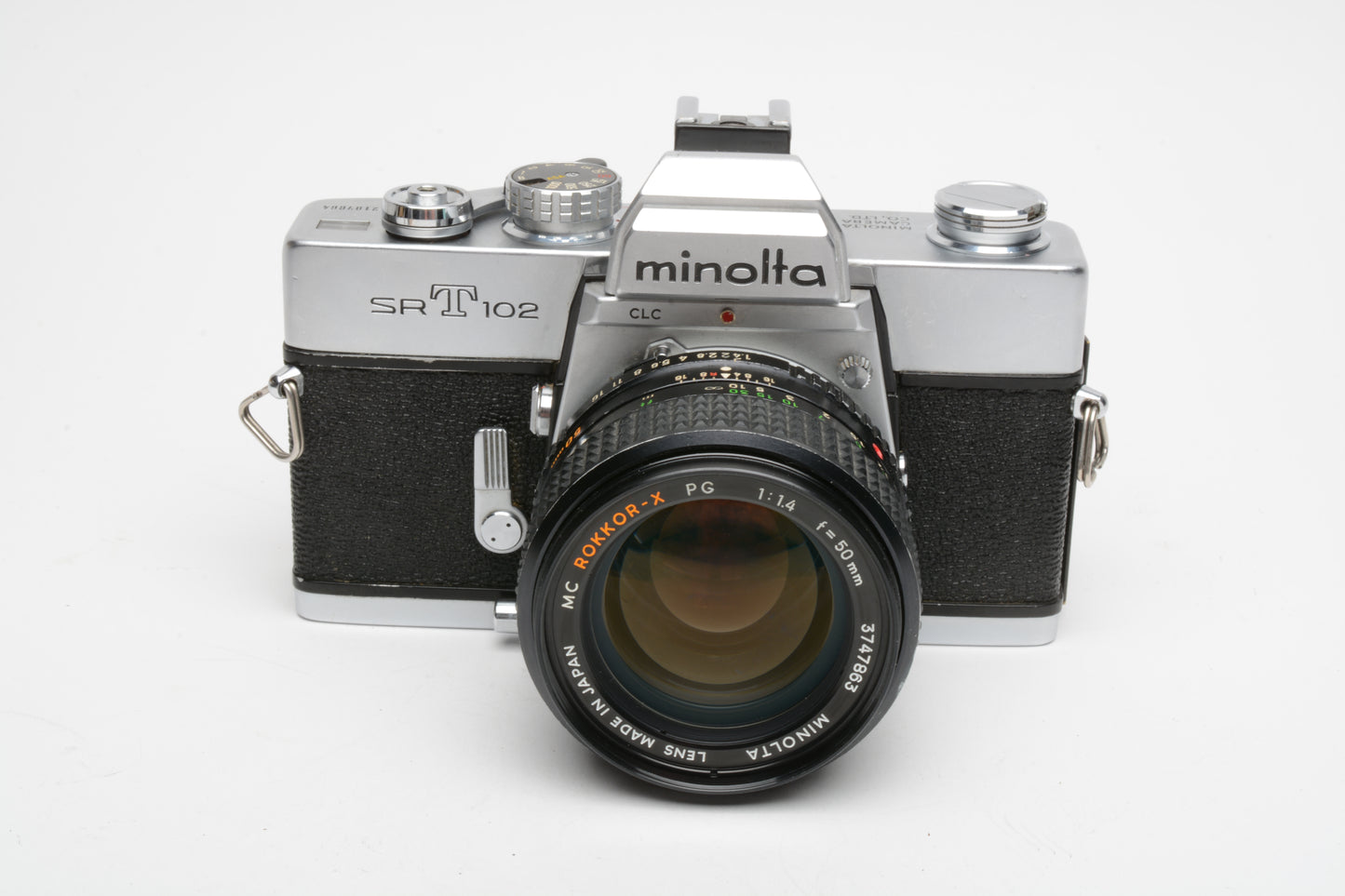 Minolta SRT-102 35mm SLR w/50mm F1.4 lens, new seals, very clean!  Tested, Great!