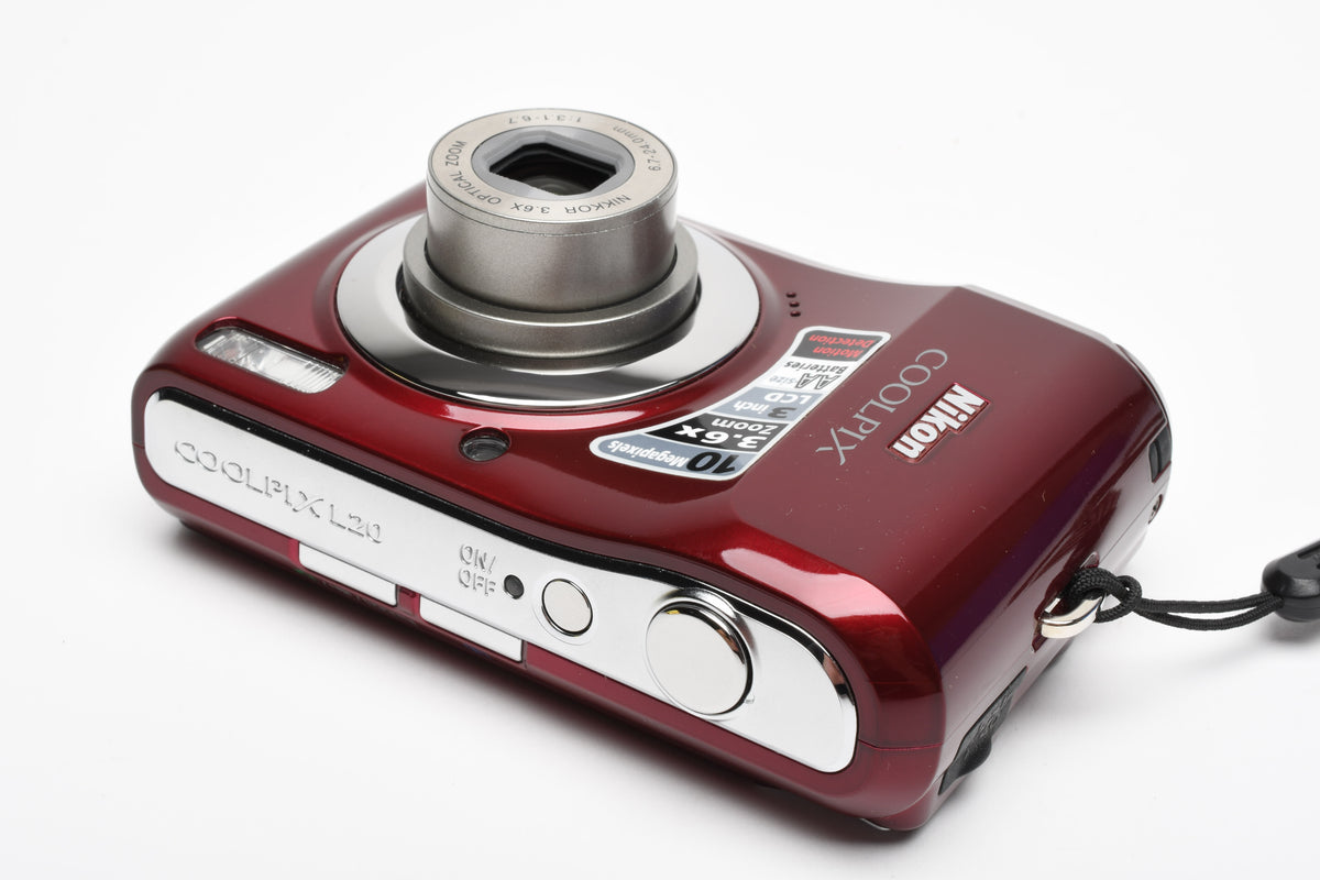 Nikon Coolpix L20 10MP Digital Point&Shoot Camera (Red), Tested, Very Nice!