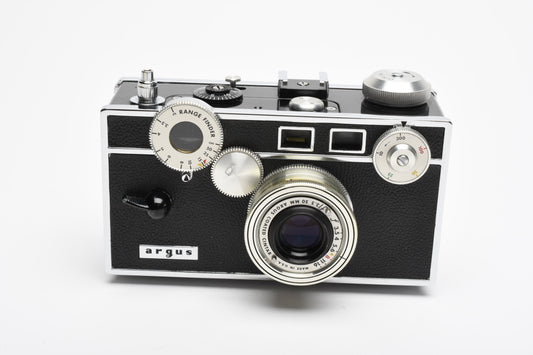 Argus C3 35mm "Brick" camera w/Cintar 50mm f3.5 w/ Case, Clean, Vintage