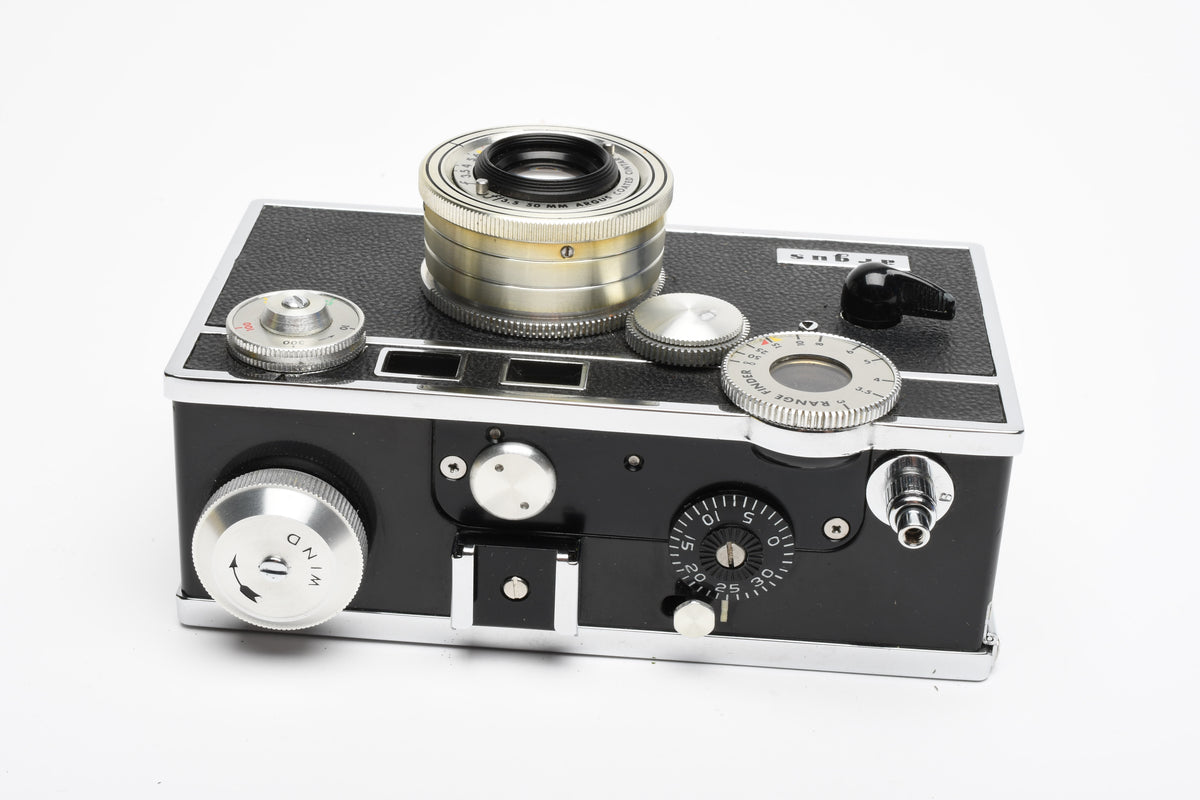 Argus C3 35mm "Brick" camera w/Cintar 50mm f3.5 w/ Case, Clean, Vintage
