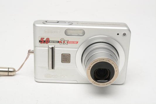 Casio EX-Z57 5MP Digital Point&Shoot camera w/cradle, 2batts, case, tested, Great!