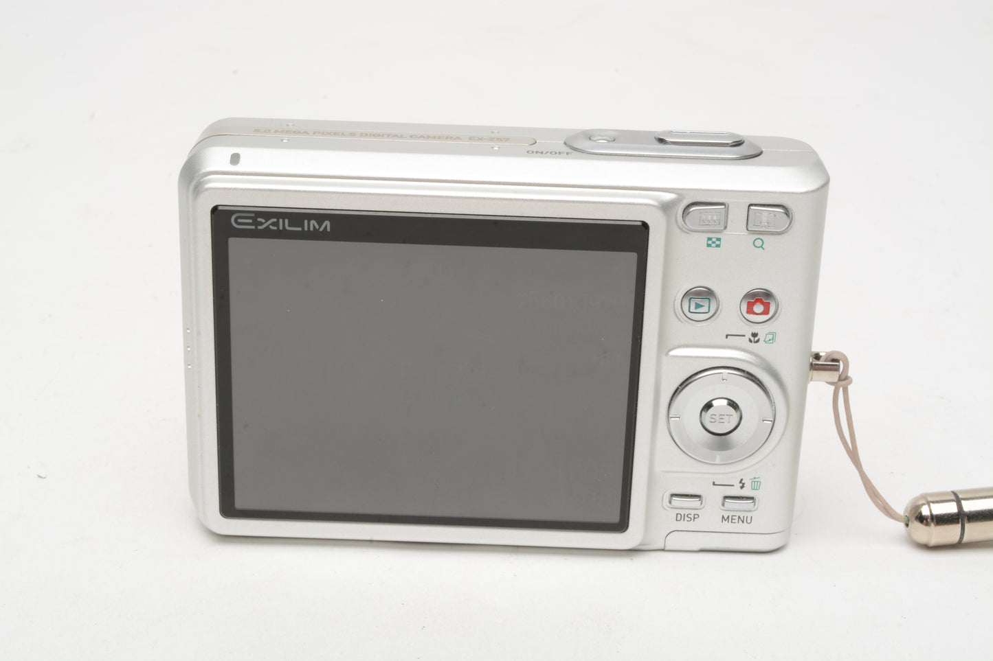 Casio EX-Z57 5MP Digital Point&Shoot camera w/cradle, 2batts, case, tested, Great!