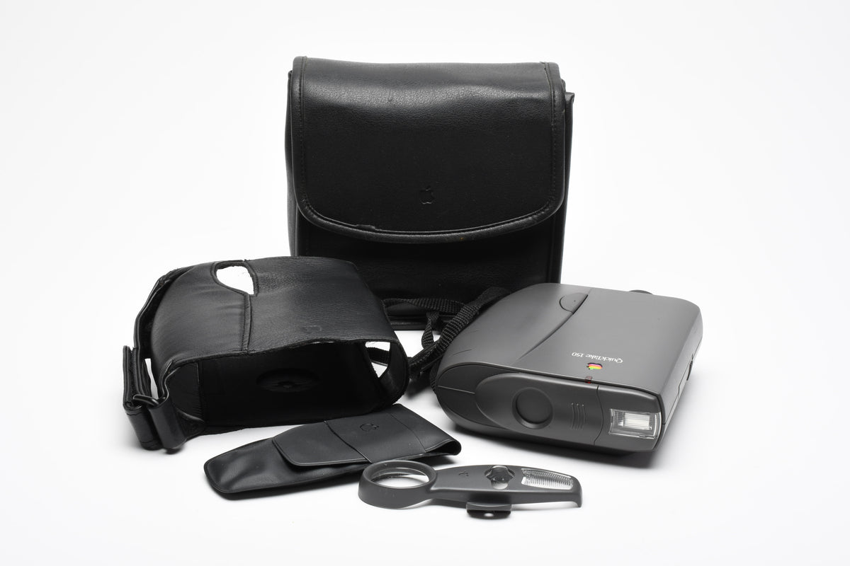 Apple QuickTake 150 Digital Camera w/Leather Cover, Case, Strap, Tested, Clean!
