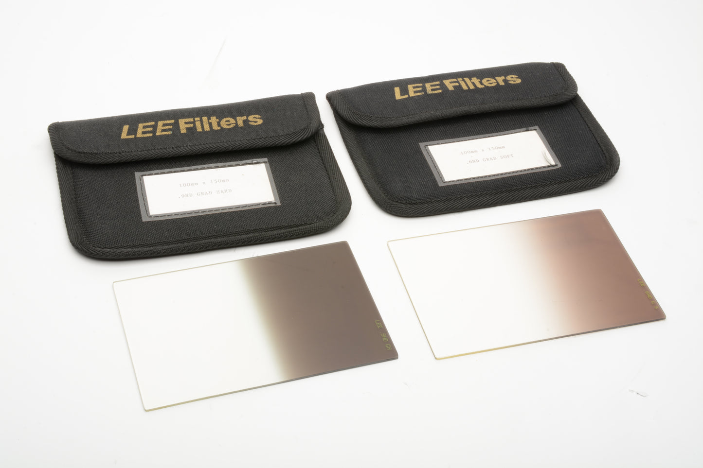 Set of 2 Lee 100x150mm grad filters:  .6ND GRAD SOFT & .9ND GRAD HARD + Pouches