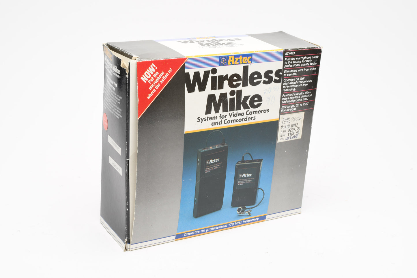 Aztec wireless mic AZWM3 for video or mirrorless w/Lapel Mic, Boxed