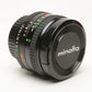 Minolta MD Rokkor-X 50mm f1.4 prime lens, caps, very clean & sharp!