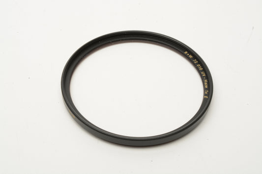 B+W 72mm 010 UV 1x E filter in jewel case, Very clean