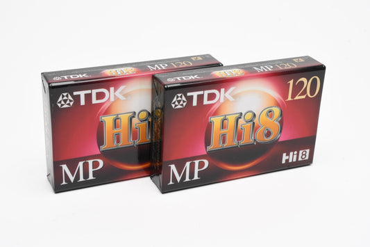 2X TDK Hi-8 MP-120 Video tape P6-120H8MP (New)