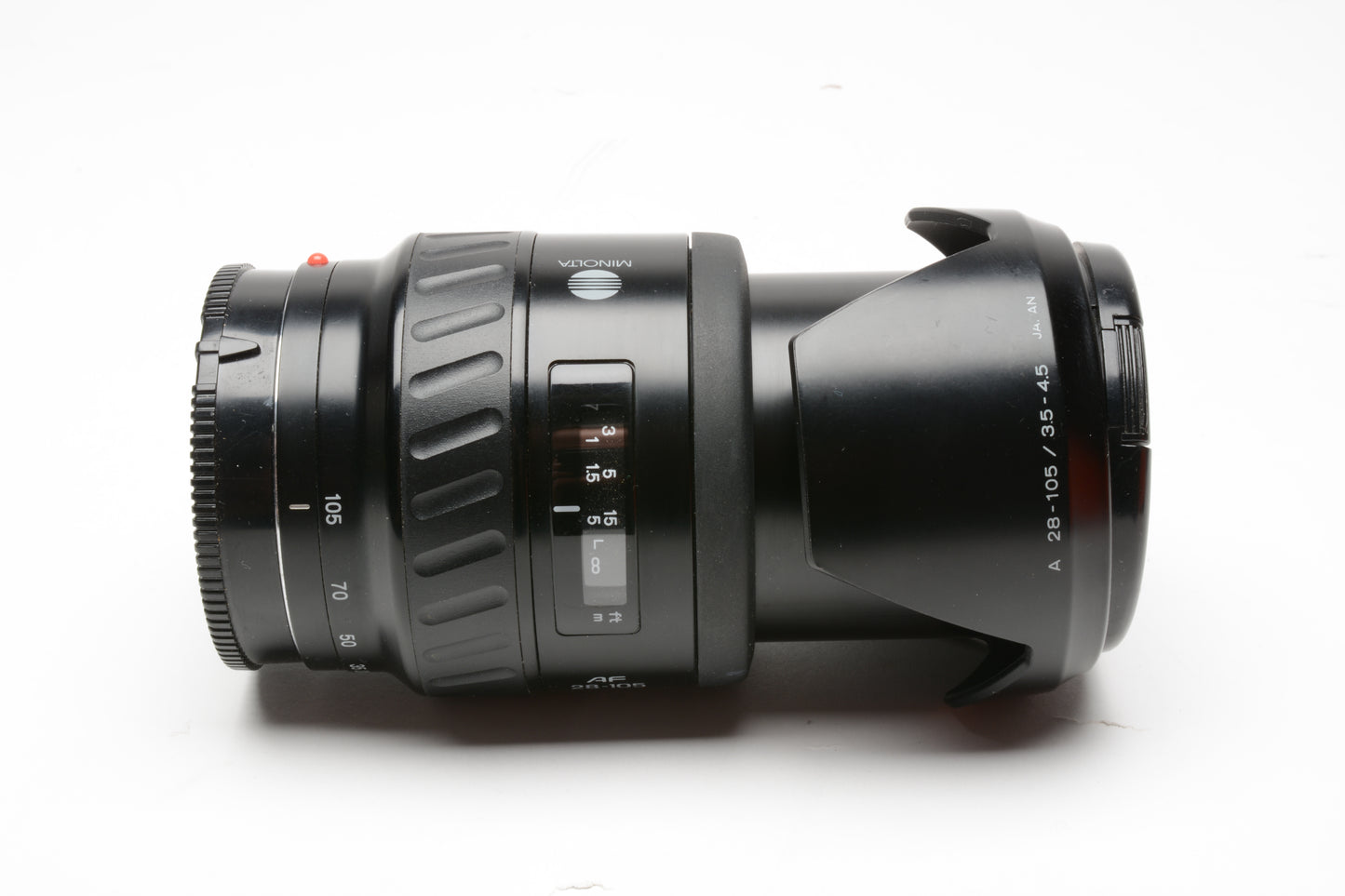Minolta Maxxum AF 28-105mm f3.5-4.5 zoom lens, hood, caps, Sony A-Mount