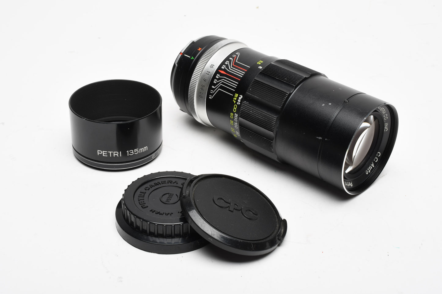 Petri 135mm F3.8 Telephoto Lens w/Caps, Good!