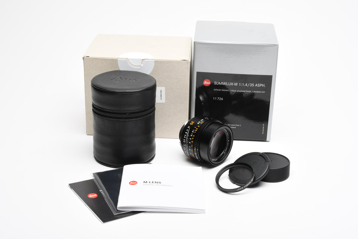 Leica Summilux-M 35mm F1.4 ASPH Black 6-Bit M Mount Lens #11726 Mint-, Boxed