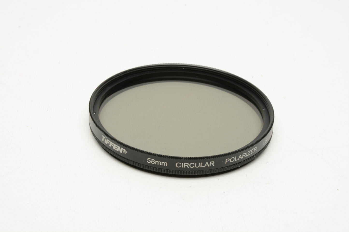 Tiffen 58mm circular polarizing filter in jewel case, Clean