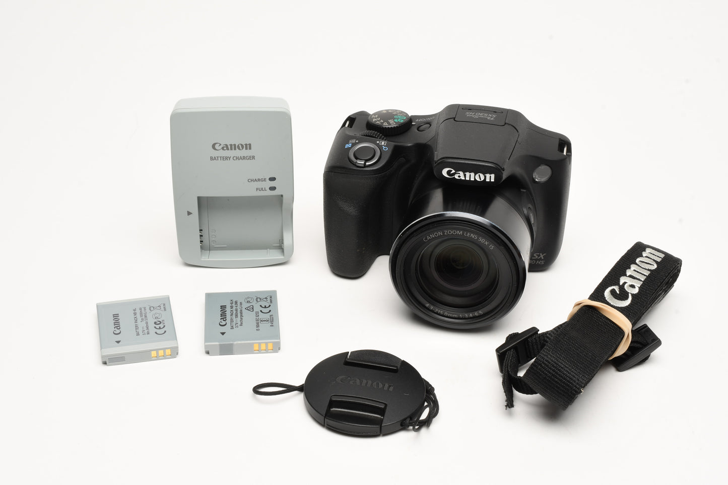 Canon SX520HS 16MP Digital Point&Shoot, 2X Batts+charger, Great!