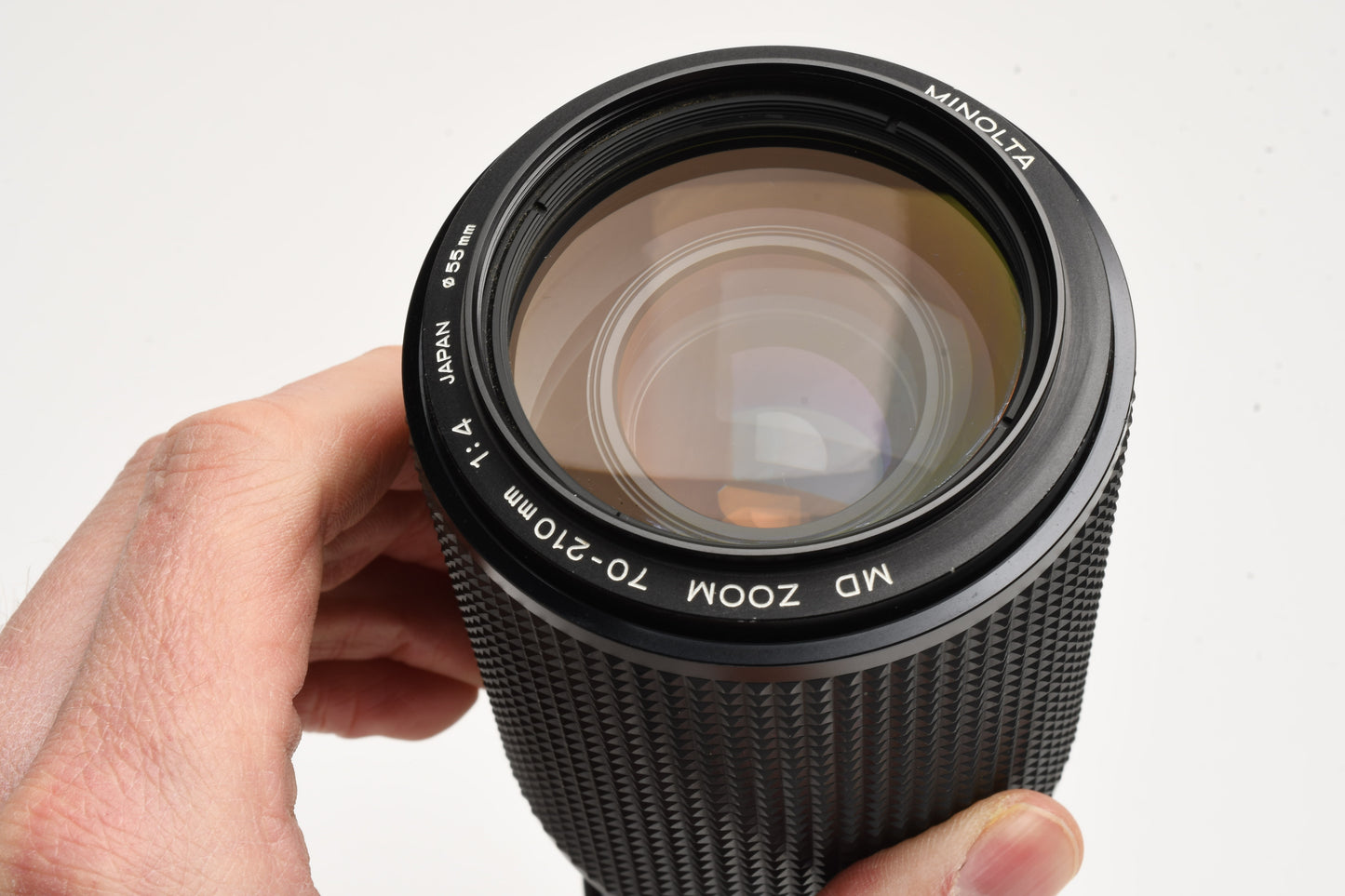 Minolta 70-210mm F4 MD Mount macro telephoto zoom lens, +Caps, Pouch, Great