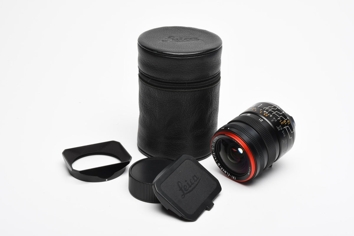 Leica Tri-Elmar-M 28-35-50mm F4 ASPH Black 6-Bit M Mount Lens #11626 w/Hood