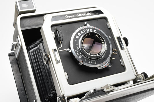 Graflex Super Graphic 4x5 camera w/135mm f4.7 lens, Tested, Great!