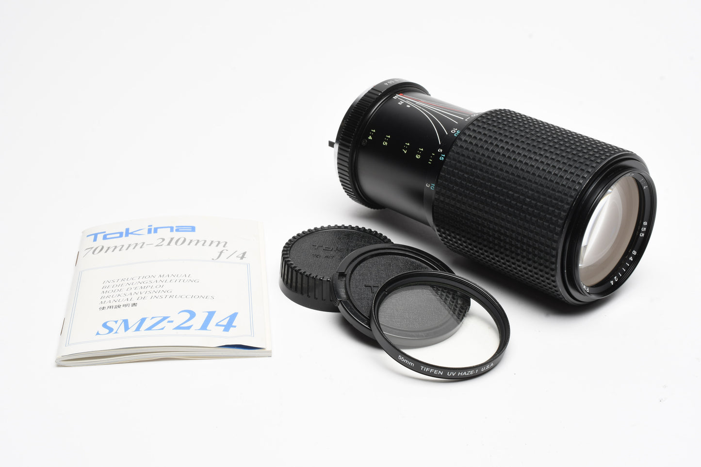 Tokina 70-210mm f4 tele zoom lens for Pentax PK, Pouch, caps, UV